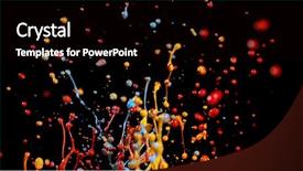  Presentation with black abstract - Amazing PPT theme having background macro photo artistic design backdrop and a black colored foreground