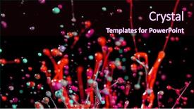  Presentation with gay pride colours spectrum abstract - PPT theme with background macro photo artistic design background and a wine colored foreground