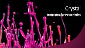  Presentation with abstract water colour - Colorful PPT theme enhanced with background macro photo artistic design backdrop and a black colored foreground