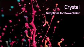  Presentation with coloured - Audience pleasing presentation theme consisting of background macro photo artistic design backdrop and a wine colored foreground