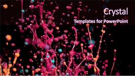  Presentation with gay pride colours spectrum abstract - PPT theme enhanced with background macro photo artistic design background and a wine colored foreground