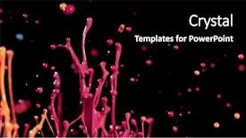  Presentation with gay pride colours spectrum abstract - PPT theme featuring background macro photo artistic design background and a black colored foreground