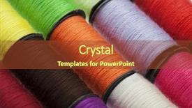  Presentation with sewing - Audience pleasing slide deck consisting of background-made-of-a-close backdrop and a tawny brown colored foreground