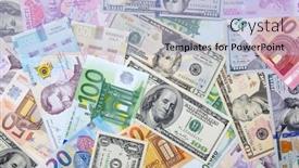  Presentation with dollar - PPT layouts featuring background-made-of-dollar-euro background and a light blue colored foreground