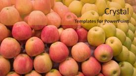  Presentation with health and apples - Presentation theme consisting of background made of fresh apples background and a  colored foreground