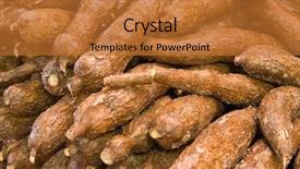  Presentation with cassava - Slide deck enhanced with background made of fresh cassava background and a red colored foreground