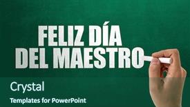  Presentation with teachers - Amazing presentation design having background maestro - happy teachers day in spanish backdrop and a  colored foreground