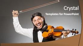  Presentation with white cells - Presentation enhanced with background maestro - musician plays cello isolated background and a  colored foreground