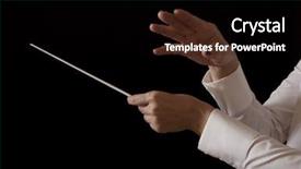  Presentation with music conductor hands baton - Presentation theme with background maestro - orchestra conductor hands baton music background and a black colored foreground
