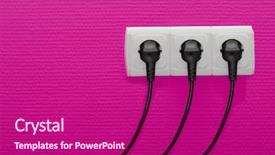  Presentation with electric metering - PPT theme with background magenta white - electric outlets background and a violet colored foreground