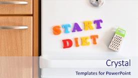  Presentation with colorful - Beautiful theme featuring background magnetic letters - refrigerators door with colorful text backdrop and a sky blue colored foreground