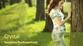  Presentation with pregnant woman - Slide deck having background matermity - beautiful young pregnant woman background and a tawny brown colored foreground