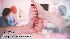  Presentation with power of attitude image - Audience pleasing presentation theme consisting of background meeting slide - composite image of cropped image backdrop and a lemonade colored foreground