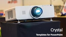  Presentation with projector - Cool new PPT layouts with background meeting slide - working projector at the conference backdrop and a wine colored foreground
