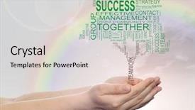  Presentation with teamwork cooperation - Slide set featuring chicken breast piece of meat background and a white colored foreground