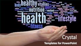  Presentation with abstract health - Amazing PPT theme having background metaphor to health nutrition backdrop and a tawny brown colored foreground