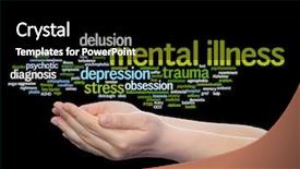  Presentation with psychology anger - Presentation design featuring background metaphor to health background and a black colored foreground