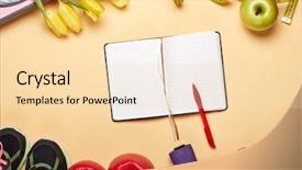  Presentation with still life crucifixion table - Presentation theme with background mockup planning of diet background and a lemonade colored foreground