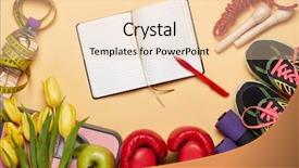  Presentation with flat lay of female sport - Presentation theme consisting of background mockup planning of diet background and a lemonade colored foreground