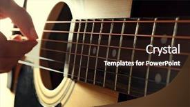  Presentation with guitar - Audience pleasing slide deck consisting of background music - close up view on playing backdrop and a wine colored foreground