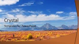  Presentation with teton - Cool new presentation with background nature - autumn in grand teton national backdrop and a light blue colored foreground