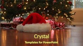  Presentation with santa claus and reindeers - PPT theme having background nature download - santa hat santa claus hat background and a tawny brown colored foreground