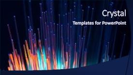  Presentation with fiber optics - Cool new slide set with background networks - multicolor fiber optics backdrop and a navy blue colored foreground