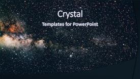  Presentation with night stars - Beautiful PPT theme featuring background night sky with stars backdrop and a  colored foreground