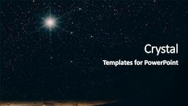  Presentation with night sky moon - Beautiful PPT theme featuring background night sky with stars backdrop and a black colored foreground