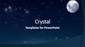  Presentation with stars moon - Colorful slide set enhanced with background night sky with stars backdrop and a  colored foreground