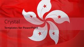  Presentation with hong kong flag - Cool new slides with background-of-a-flowing-hong backdrop and a red colored foreground