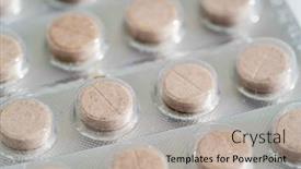  Presentation with capsules - PPT theme with background-of-a-large-group background and a mint green colored foreground