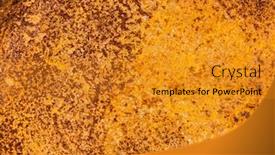  Presentation with metal - Cool new slide deck with background-of-a-rusty-metal backdrop and a gold colored foreground