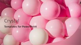  Presentation with balloons - Theme enhanced with background-of-a-set background and a coral colored foreground