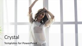  Presentation with stained glass - Slide deck consisting of background of a stained glass background and a light gray colored foreground