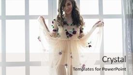  Presentation with stained glass - Colorful slide set enhanced with background of a stained backdrop and a soft green colored foreground