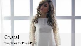  Presentation with stained glass - Slide set featuring background of a stained background and a light gray colored foreground