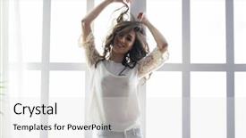  Presentation with stained glass - Presentation design consisting of background of a stained background and a light gray colored foreground