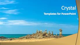  Presentation with rock balance - Audience pleasing slide deck consisting of background of a summer storm backdrop and a  colored foreground