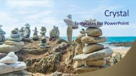  Presentation with rock balance - Amazing PPT layouts having background of a summer storm backdrop and a  colored foreground