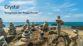  Presentation with rock balance - PPT layouts with background of a summer storm background and a  colored foreground