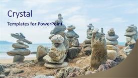  Presentation with rock balance - Cool new presentation design with background of a summer storm backdrop and a  colored foreground