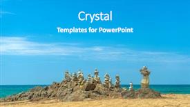  Presentation with rock balance - Amazing slide deck having background of a summer storm backdrop and a  colored foreground