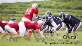  Presentation with football game security - Amazing theme having background of american football game backdrop and a yellow colored foreground