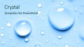  Presentation with water drops - PPT theme with background of beautiful water drops background and a  colored foreground