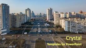  Presentation with spring modern - Presentation design having background of blue sky background and a tawny brown colored foreground