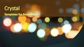  Presentation with street lights - Theme consisting of background of blurred street lights background and a tawny brown colored foreground