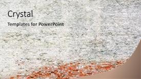  Presentation with brick wall texture - Cool new theme with background of brick wall texture backdrop and a light gray colored foreground