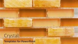  Presentation with bold abstract - Slide deck featuring background of bright mosaic tiles background and a gold colored foreground