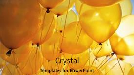  Presentation with bright yellow - Beautiful presentation theme featuring background of bright yellow inflatable backdrop and a gold colored foreground